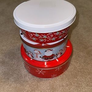 Christmas Containers, 3 Pieces